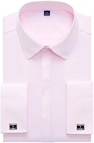 Мъжки ризи Alimens & Нежно с френски маншети и дълъг ръкав обичайното намаляване (комплектът включва метални