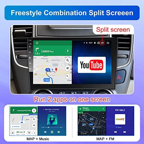Двоен Din Стерео Безжичен Carplay Android Auto 10 См Регулируема/Подвижна Сензорен екран на Android Радиото в автомобила