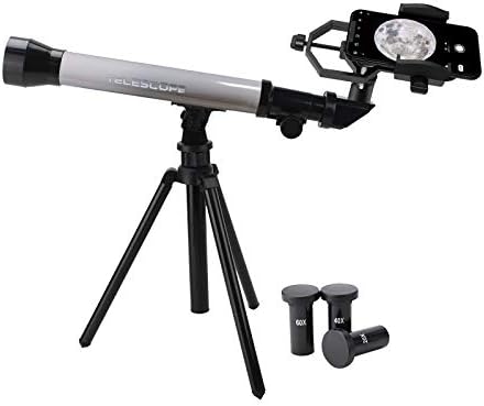 Астрономически Телескоп с водач за смартфон, Пътен Телескоп за начинаещи с бленда 57 мм за деца и възрастни,