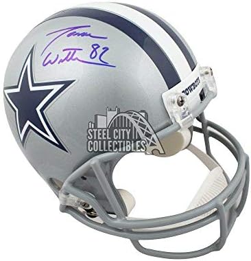 Голям футболен каска Далас Каубойс с автограф от Джейсън Уиттена - JSA COA - Каски NFL с автограф