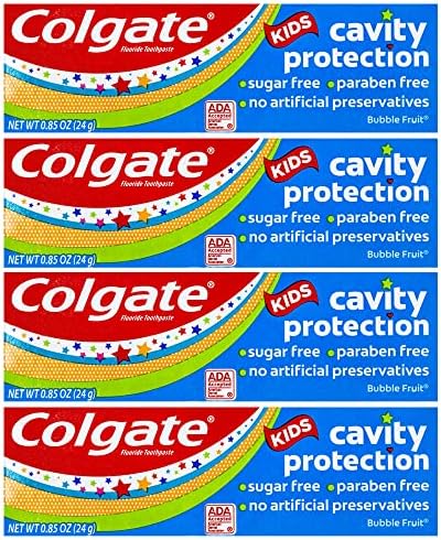 Паста за зъби Colgate Kids За защита на устната кухина с флуор, С вкус на мехурчетата плодове, Размер за пътуване 0,85