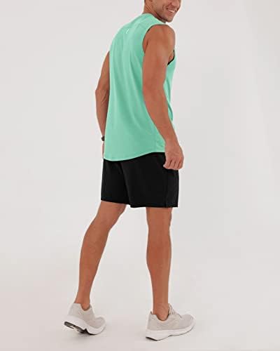 ODODOS Мъжки Тениски за мускулите UPF 50 + Без Ръкави, Бързосъхнеща Майк За тренировки Във фитнеса