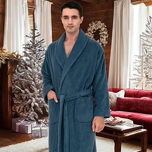 Избор на хавлиени кърпи Мъжки Халат за баня, Луксозен Халат за баня / От Турски Памук с Шал