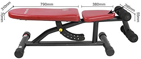 DUXX Пейка за гири - Домашен Стол за упражнения с Гири за Многофункционални Сгъваеми Дъски за Легнало По Гръб Дъска За мускулите на Корема Обзавеждане за Фитнес Дъска