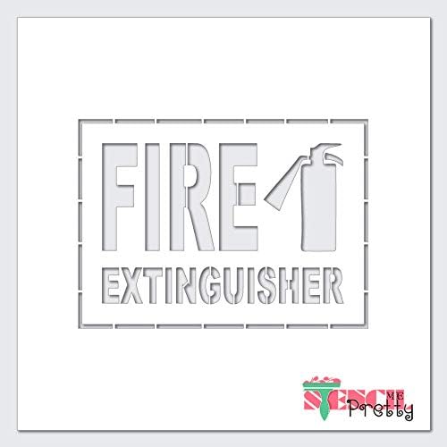 Шаблони - Пожарогасител - Модел за безопасно склад-Добрите винил листа в голям размер за рисуване върху дърво, над платното,