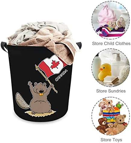 I Love Canada Marmot Кошница за дрехи, Сгъваема Кошница За дрехи кош за Пране и Чанта За съхранение на дрехи