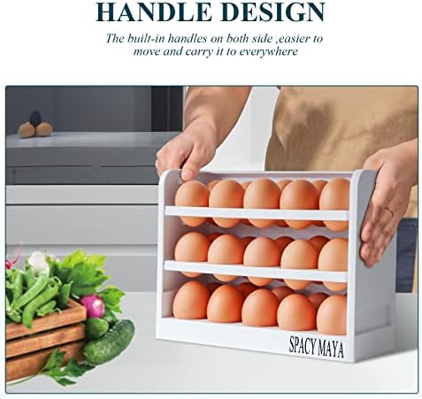 Контейнер за съхранение на яйца SPACY МАЯ за хладилник, Притежател на 30 яйца за Хладилник, Органайзер за яйца на