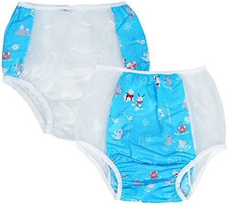 Пластмасови панталони Bbay За възрастни При Инконтиненция на Урината PVC Калъф За Подгузника от PVC 2 бр. (XXL, синьо)