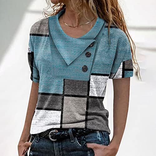 Лятна Есенна Блуза, Тениска за момичета с Къс ръкав 2023, Графична Тениска Свободно Намаляване на Тениска за почивка Y9 Y9