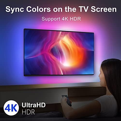 Led подсветката Dcolor ТЕЛЕВИЗИЯ с блок за синхронизация HDMI 2.0, осветление потопяеми на екрана за телевизори с диагонал