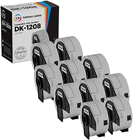 Съвместима с LD смяна на адресната етикети за Brother DK-1208 1,4 x 3.5 инча (400 етикети, 10 броя в опаковка)