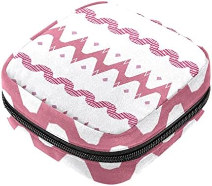 Чанта За съхранение на Хигиенни Кърпички ORYUEKAN, Преносима Чанта за Съхранение на Менструални Чаши за Жени и Момичета, Модерен Геометричен Модел, Розова Стрела