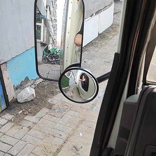 1 Бр. Огледалото на слепи петна за камиони 5,7 HD Стъкло Голямо Кръгло Огледало за обратно виждане за полуремаркета