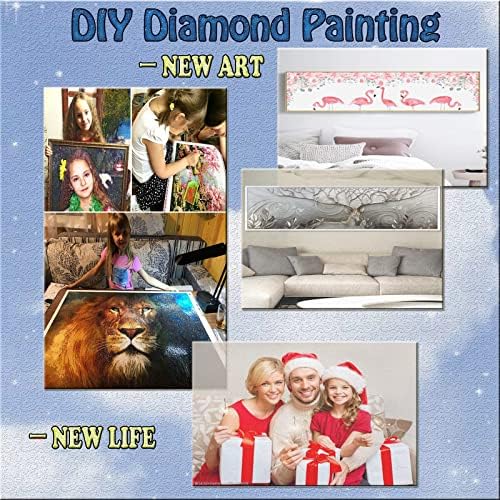 Комплекти за Рисуване с Диаманти за възрастни, Lake Diamond Art Kids Начинаещи САМ 5D Paint by Numbers, Големи Квадратни