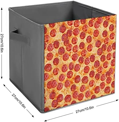 Италианска Пица Пеперони Сгъваеми Кутии За Съхранение На Кубчета Организатор На Модни Тъканни Кутии За Съхранение На Вмъкване Кубични Кутии 11 Инча