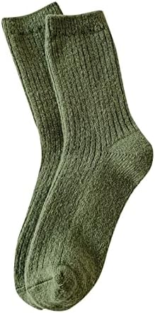Дамски Есен-зима Обикновена Многоцветни Дебели Чорапи, Ежедневни Чорапи със Средна дължина, Копринени Чорапи За Жени