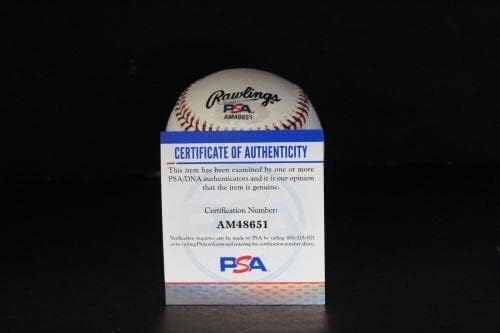 Мозес Алу Подписа Бейзболен Автограф Auto PSA/DNA AM48651 - Бейзболни топки с Автографи
