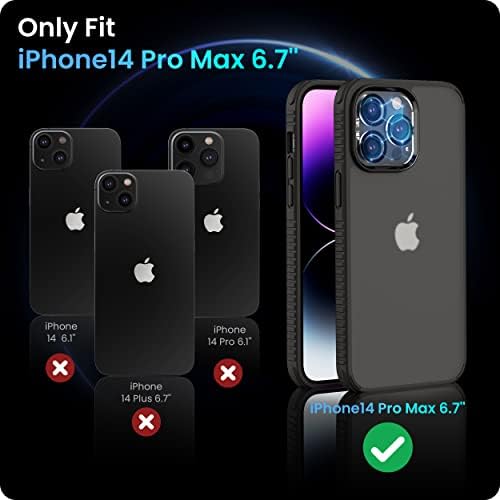 Калъф FLOVEME за iPhone 14 Pro Max [5, 1], с [Защитно фолио за екрана на iPhone 14 Pro Max 2 бр. + защитно фолио за