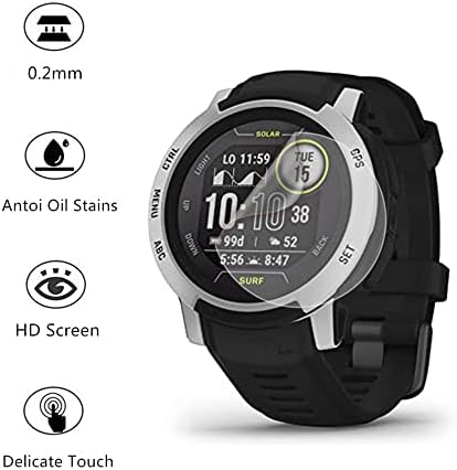 Aemus е Съвместим с защитно фолио за умни часовници на Garmin Instinct 2 и Instinct 2 на слънчева батерия, прозрачен екран