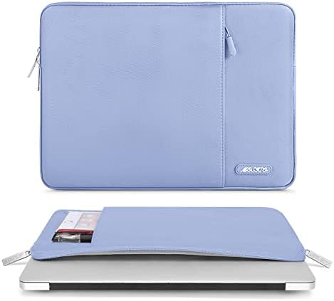 MOSISO е Съвместим с MacBook Pro 13 инча -2020 A2338 M1 A2289 A2251 A2159 A1989 A1706 A1708, чанта с вертикален ръкав, Пластмасов Твърд калъф, клавиатура и защитно фолио за екрана, Лазурно-синьо