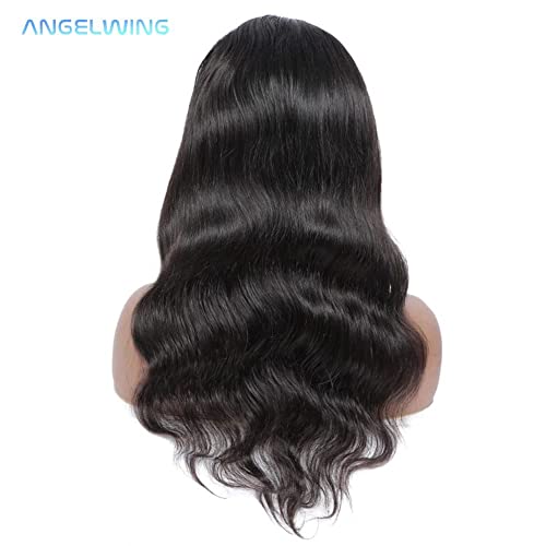 Angelwing hair 32-инчов Перука с Превръзка на главата, Перуки, изработени От Човешка Коса, Обемна Вълна, Бесклеевой