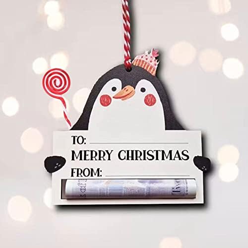 QUS Коледа Парична Украса Коледен Подарък на Нова Година Дядо Пингвин Вечерни Портфейл Начало Декор Детска Рисунка на Снежен човек