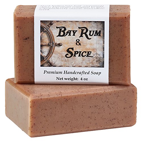 Сапун Bay Rum Soap - ръчно изработени Сапуни за облекчаване на кожата с масло от какао, масло от шеа, сладък бадем, канела,