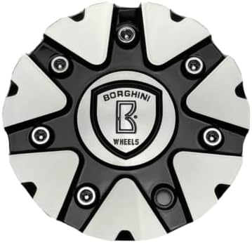 Borghini В20 Черна и Обработена Централна капачката на колелото CSB20-2A