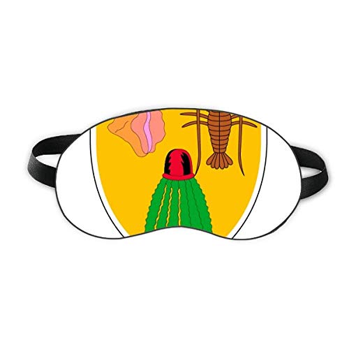 Национална Емблема на островите Търкс и Кайкос Защитна маска За сън Мека Нощна Превръзка На очите Козирка