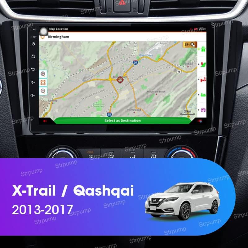 10,1 4 + 64 GB Android 10 Тире Кола Стерео Радио Подходящ за 2014 15 16 17 Nissan Qashqai X-Trail GPS Навигационен Главното Устройство Carplay Android Auto DSP 4G WiFi, Bluetooth