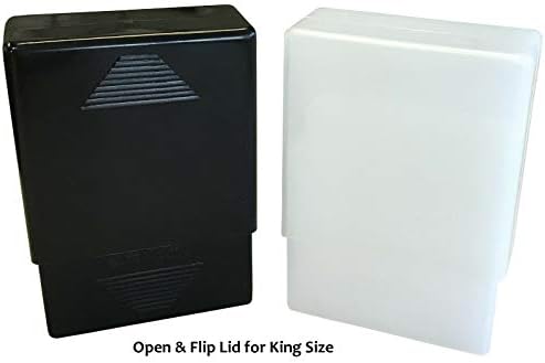 Устойчив на раздавливанию Пластмасов Портсигар от 2 части за King & 100s (1, черен)