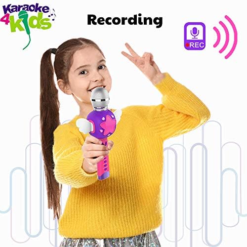 Микрофон за деца с функция за промяна на глас, Детски караоке Пеене с Микрофон за момичета, Подаръци за момичета