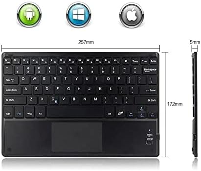 Клавиатура BoxWave е Съвместима с Blackview Tab 6 (Клавиатура от BoxWave) - Bluetooth клавиатура SlimKeys с трекпадом, Преносима