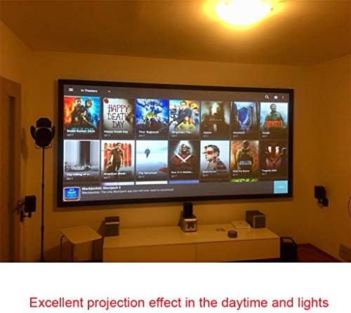 Екран за проектор IULJH 16:10,100 120 инча Отразяваща Текстилен Плат Прожекционен Екран за YG300 DLP LED Видео в прожектор (Размер: 50 см)