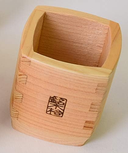 Комплект от 4 чаши от дървен кипарисового рога Kiso Занаятите Tokuri