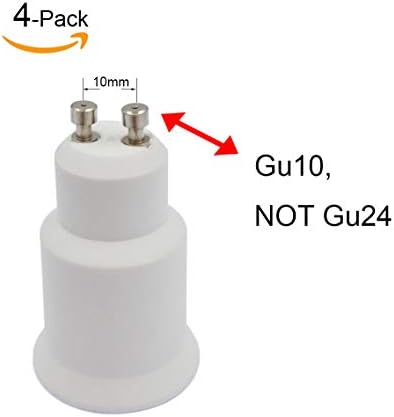 4шт Адаптер за контакта Gu10 към E26 E27 E-biliana siderova® GU10 Основата на лампа за прожектор към Стандартната ввинчивающемуся светодиодному на Притежателя на Основание лампи E