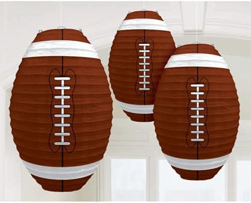 Декоративни хартиени фенери във формата на футболна топка -13,5 инча, 3 бр.