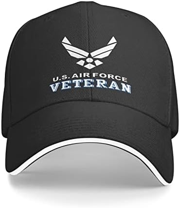 Емблемата на Ветеран от военновъздушните сили на Съединените Щати Унисекс Регулируема шапка Шапки Татко бейзболна шапка на Хип-Хоп Шапка