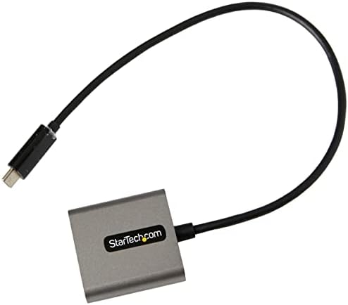 StarTech.com USB Адаптер C към DVI - Конвертор на видео с дисплей/монитор тип USB C, DVI-D 1920x1200, ключ за