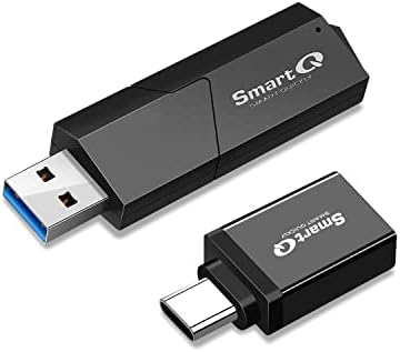 SmartQ C307 четец на карти памет, USB 3.0 SD за карта с памет SD, SDXC, microSD, microSDXC, USB адаптер C-A USB, USB 3.0 Високата USB адаптер A-USB C, работи със смартфони и повечето USB устройства C (USB-A-USB-