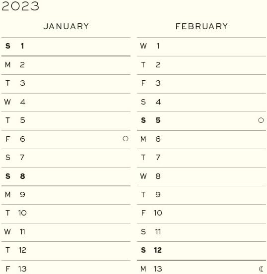 LEUCHTTURM1917 - Седмичен и бележник среден формат (A5) 2023 г. с допълнително книжката, черен (1 януари - 31 декември 2023 г.)