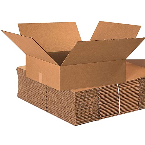 СКОРОСТНА САЩ 20x20x6 Плоски Гофрирани кутии, Плоски, 20Л x 20 W x 6 Ч, Опаковка по 15 парчета | Доставка, Опаковане,