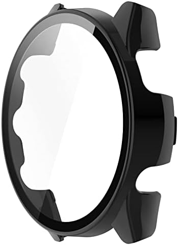 MOTONG PC Пълно покритие Защитен Калъф за часовници, изработени от закалено стъкло, Защитен екран, който е Съвместим с Garmin Forerunner 265S (PC Black)
