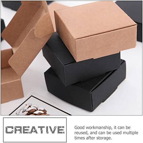 Amosfun Малка Кутия за съхранение на Украсата Черно Облекло 24шт Картонена кутия картонени кутии за доставка