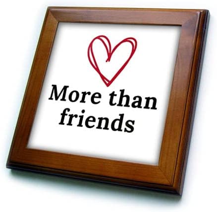 3. Начертайте уникално сърцето с текст Повече от приятели - плочки в рамка (ft-371755-1)