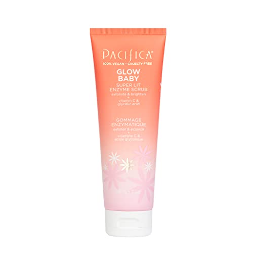 Pacifica Beauty, Ензимен Пилинг Glow Бебе Супер Lit, Ексфолиращ Скраб за измиване на лицето, Витамин С и Гликолова киселина,