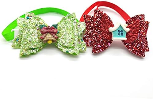 DiJiaXie Вратовръзка за домашни любимци 30/50 бр, Коледни Аксесоари за Кучета, Вратовръзки-пеперуди за малки