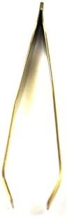 Пинсети Forgica Gold Извити Титаново-Златен Цвят, За по-дълга употреба