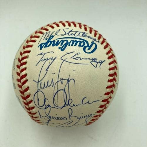 1998 Отбор на Шампионите от Световна серия Ню Йорк Янкис Подписа бейзболен договор с Дереком Джетером JSA - Бейзболни топки