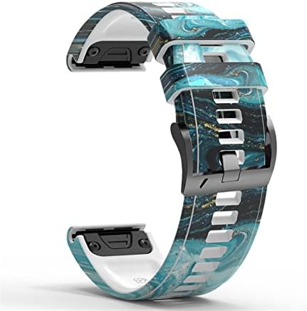 MGTCAR Каишки за ръчни часовници на Garmin Fenix 5 5X Plus 6 6X Pro 935 945 3HR Смарт Часовници С Печат на Спортен Силиконов